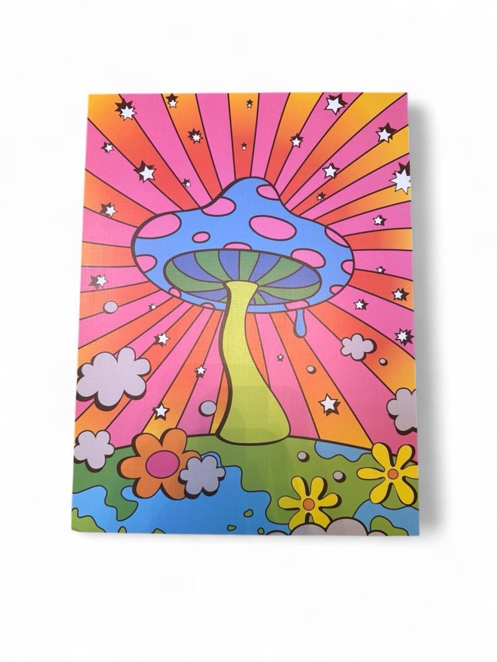 Vibrant Pop Art Mushroom Wall - Pink, Blue & Green